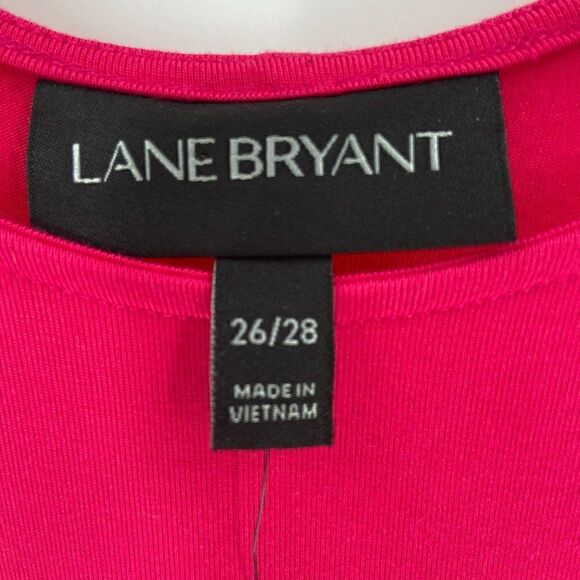 Lane Bryant Split Sleeve Midi Dress Pink Size 26/28 NWT - Picture 3 of 11